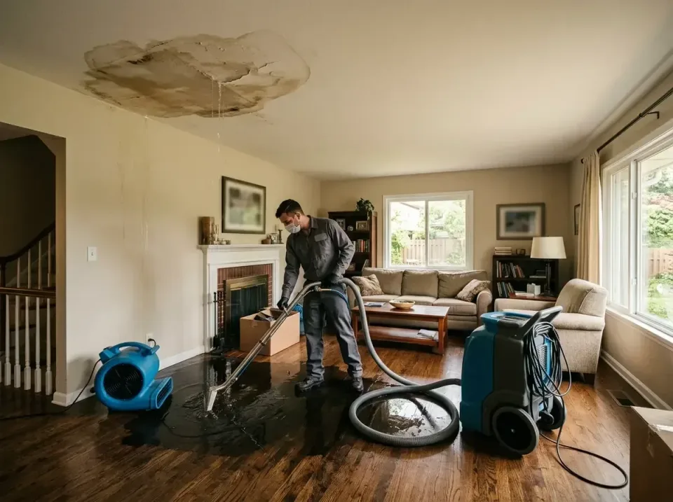 attic-pipe-burst-ceiling-drip-008 — frequently asked questions, Water Damage Restoration & Carpet Care in Caseyville, IL